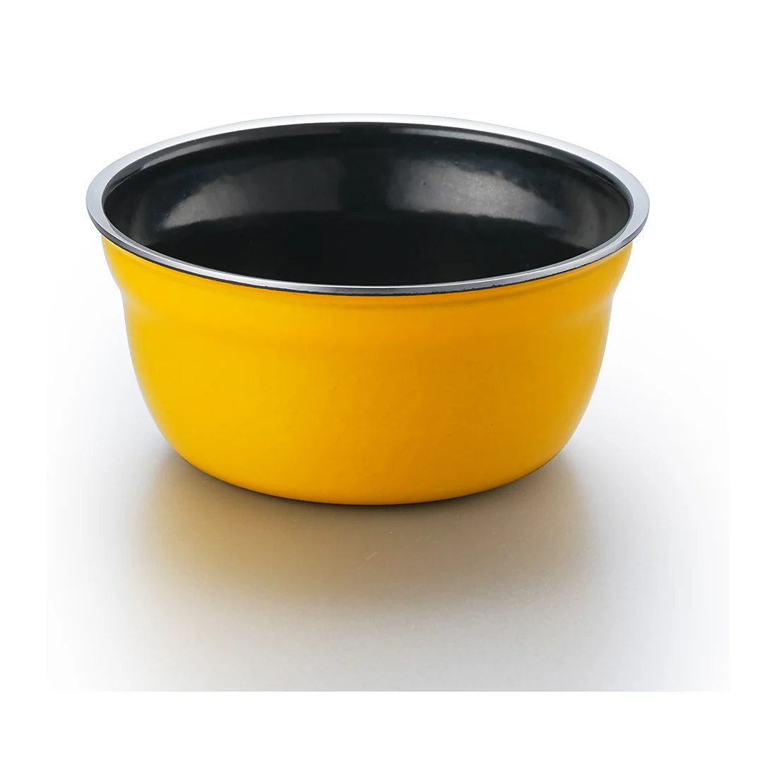 Yellow low-profile enameled cast iron braiser