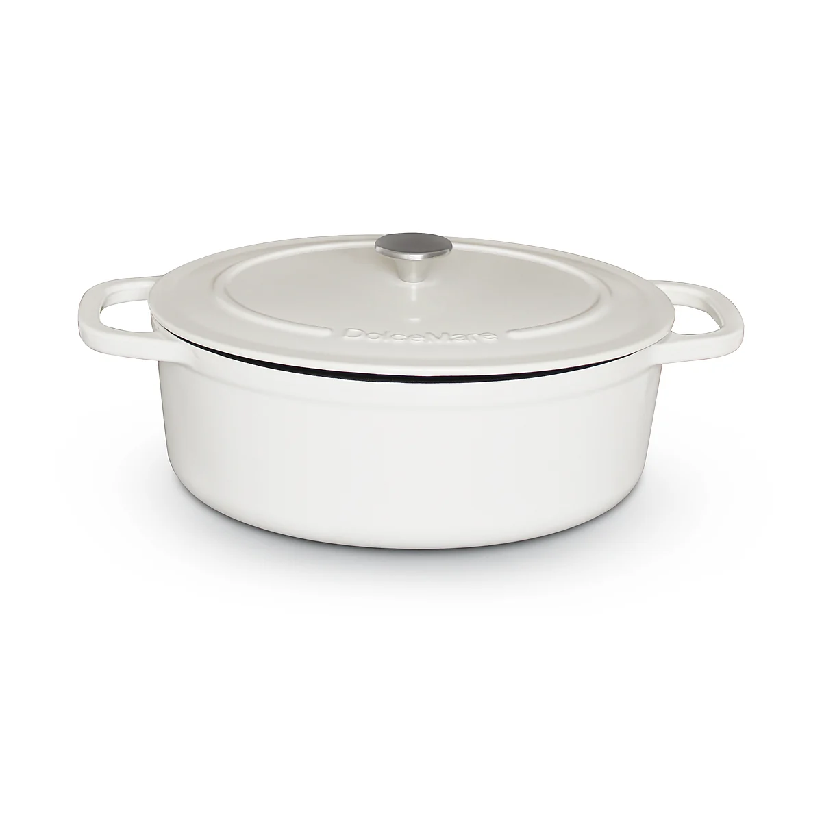 Cream enameled cast iron cookware color option for collection planning